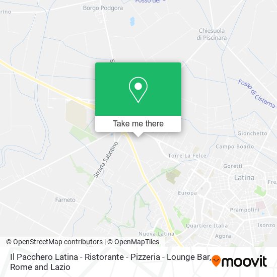 Il Pacchero Latina - Ristorante - Pizzeria - Lounge Bar map