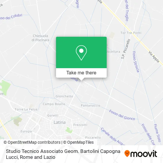 Associated Technical Studio Geom. Bartolini Capogna Lucci map