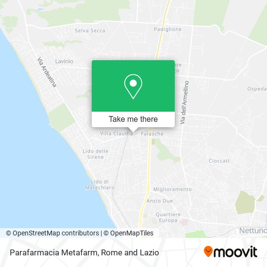 Parafarmacia Metafarm map