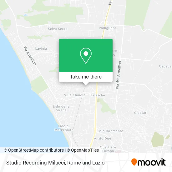 Studio Recording Milucci map