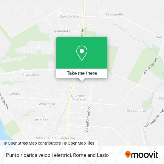Punto ricarica veicoli elettrici map