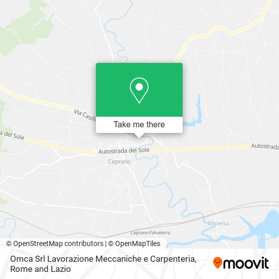 Omca Srl Lavorazione Meccaniche e Carpenteria map