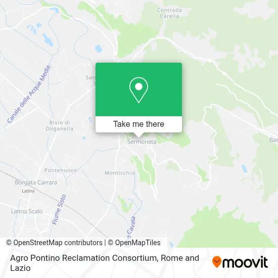 Agro Pontino Reclamation Consortium map