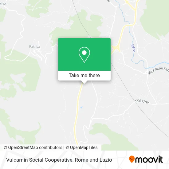 Vulcamin Social Cooperative map
