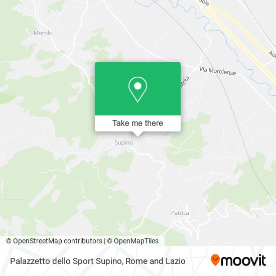 Palazzetto dello Sport Supino map