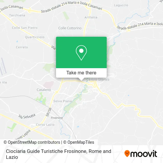 Ciociaria Tourist Guides Frosinone map