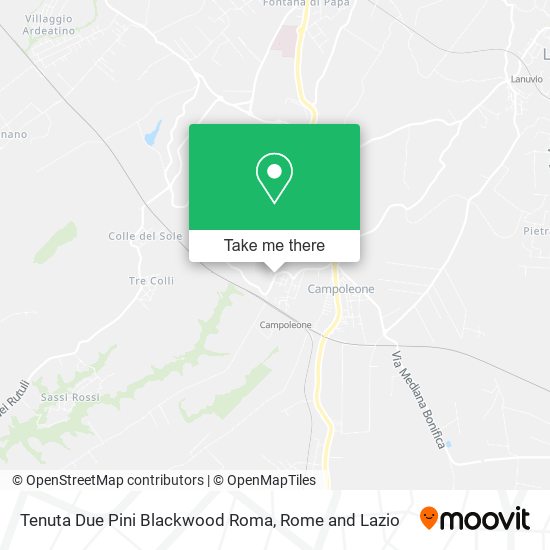 Tenuta Due Pini Blackwood Roma map