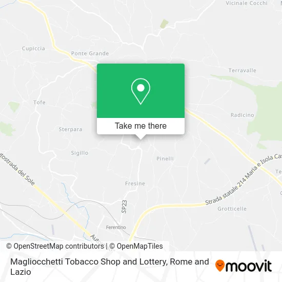 Magliocchetti Tobacco Shop and Lottery map