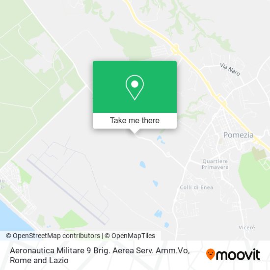 Aeronautica Militare 9 Brig. Aerea Serv. Amm.Vo map