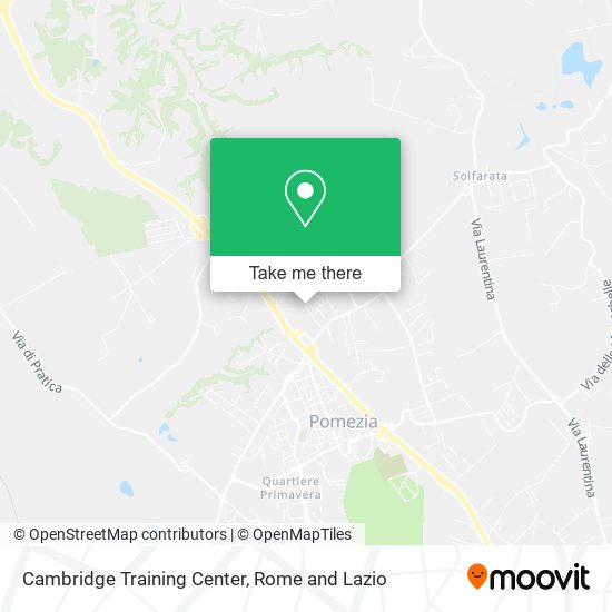 Cambridge Training Center map