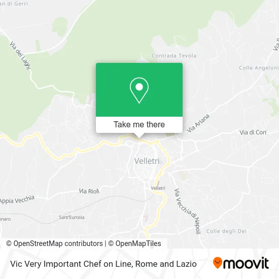 Vic Very Important Chef on Line map