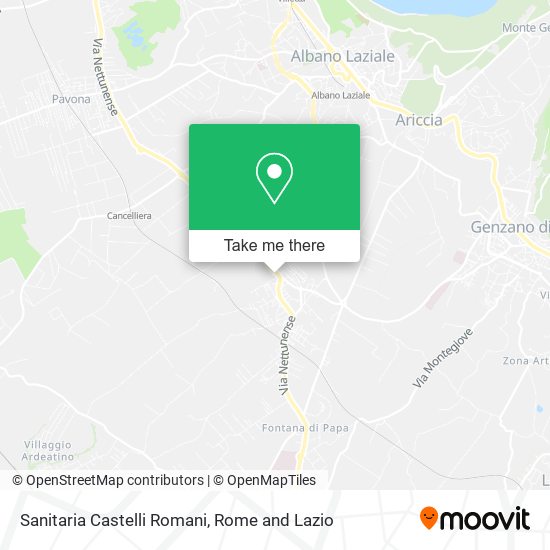 Sanitaria Castelli Romani map