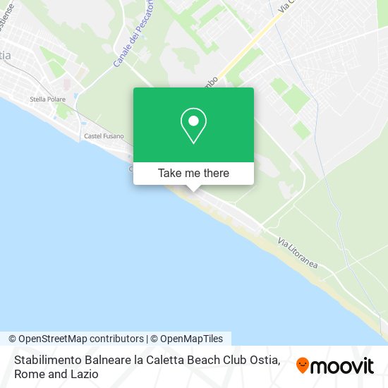 Stabilimento Balneare la Caletta Beach Club Ostia map