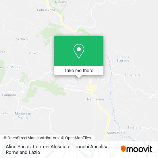Alice Snc di Tolomei Alessio e Tirocchi Annalisa map