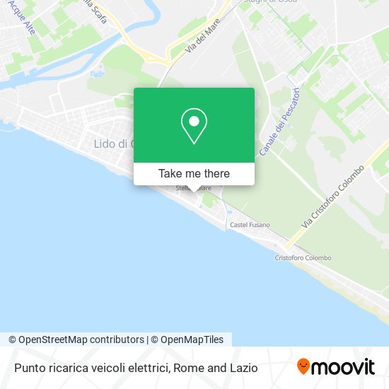 Punto ricarica veicoli elettrici map