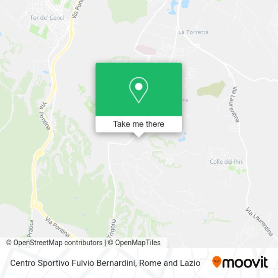 Centro Sportivo Fulvio Bernardini map