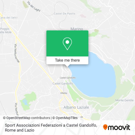 Sport Associazioni Federazioni a Castel Gandolfo map