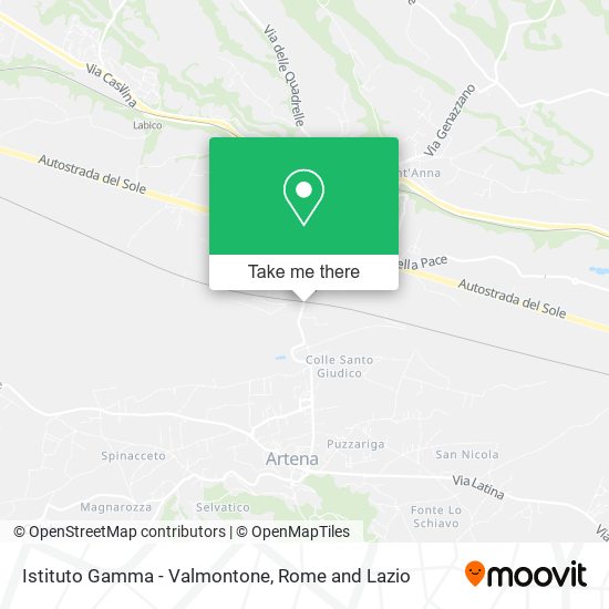 Istituto Gamma - Valmontone map