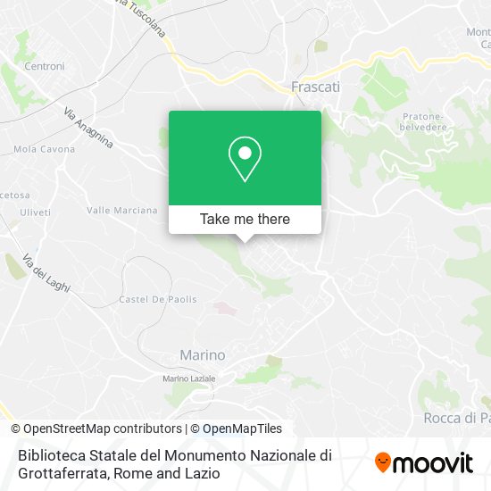 Biblioteca Statale del Monumento Nazionale di Grottaferrata map