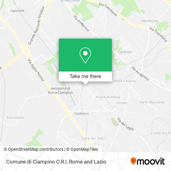 Comune di Ciampino C.R.I map