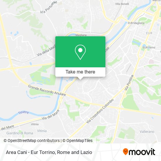 Area Cani - Eur Torrino map