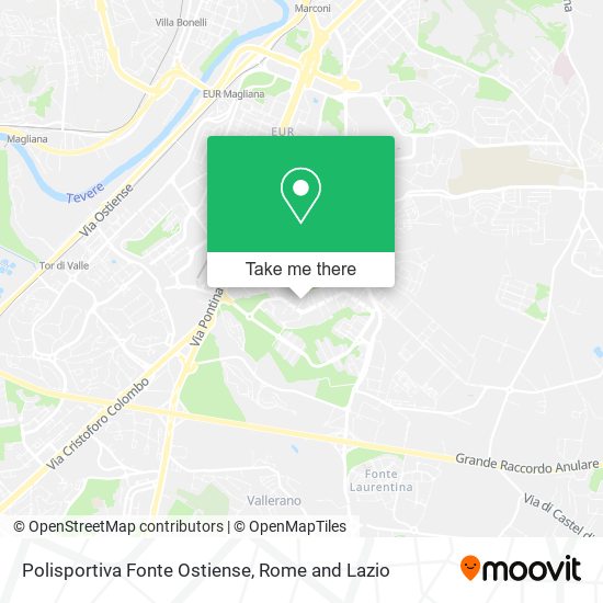 Polisportiva Fonte Ostiense map