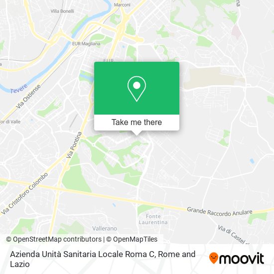 Azienda Unità Sanitaria Locale Roma C map