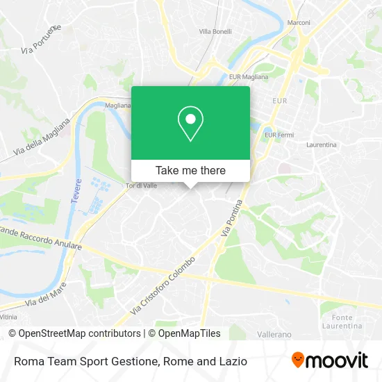 Roma Team Sport Gestione map