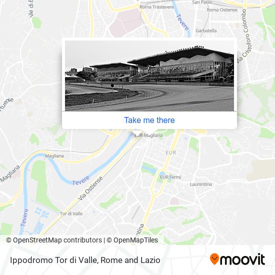 Ippodromo Tor di Valle map