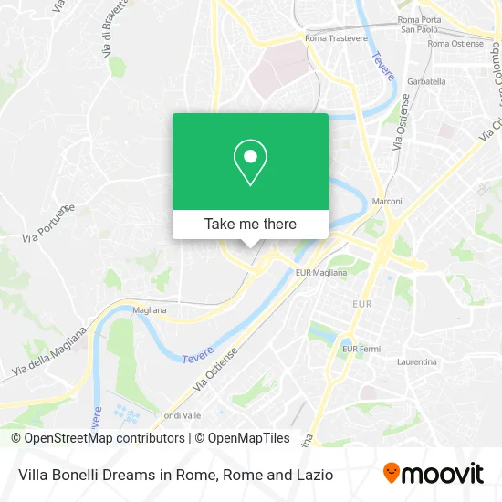 Villa Bonelli Dreams in Rome map