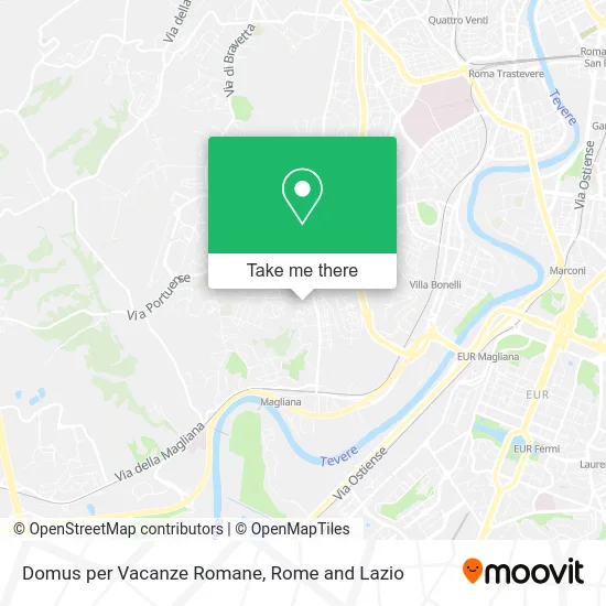 Domus for Roman Vacations map