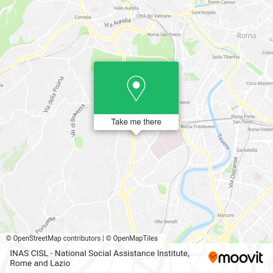 INAS CISL - National Social Assistance Institute map