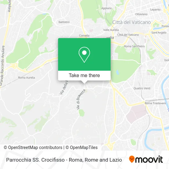 SS. Crucifix Parish - Rome map