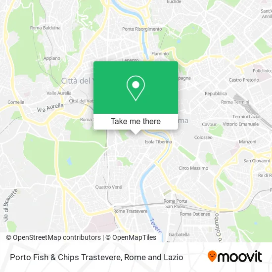 Porto Fish & Chips Trastevere map
