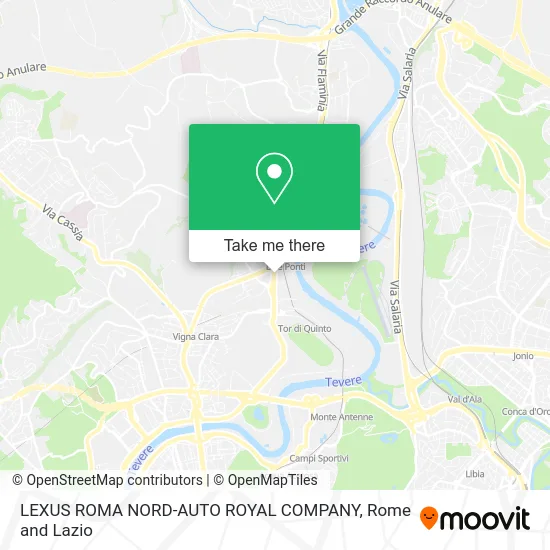 LEXUS ROMA NORD-AUTO ROYAL COMPANY map