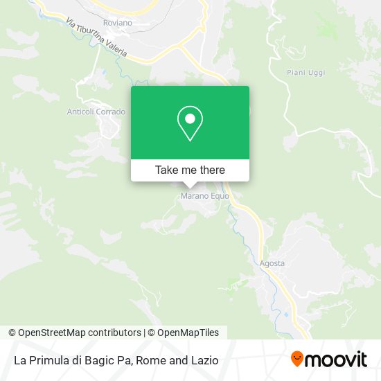 La Primula di Bagic Pa map