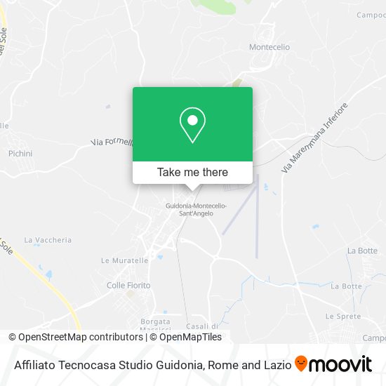 Affiliato Tecnocasa Studio Guidonia map