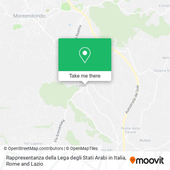 Rappresentanza della Lega degli Stati Arabi in Italia map