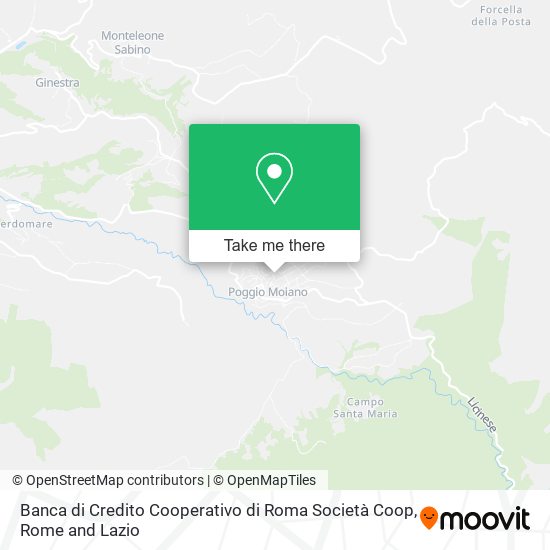 Banca di Credito Cooperativo di Roma Società Coop map