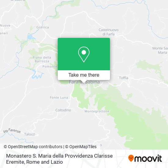 Monastero S. Maria della Provvidenza Clarisse Eremite map