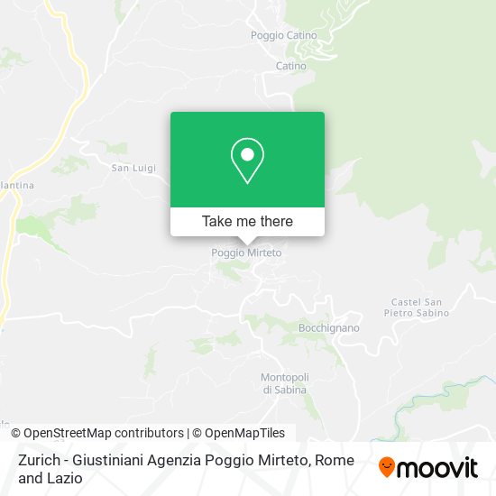 Zurich - Giustiniani Agenzia Poggio Mirteto map