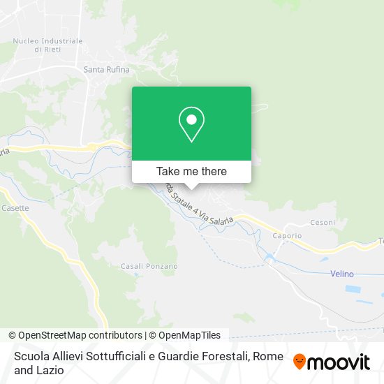 Scuola Allievi Sottufficiali e Guardie Forestali map