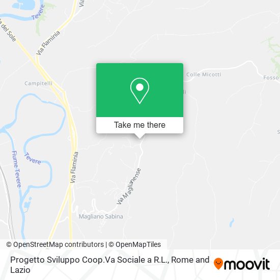Progetto Sviluppo Coop.Va Sociale a R.L. map