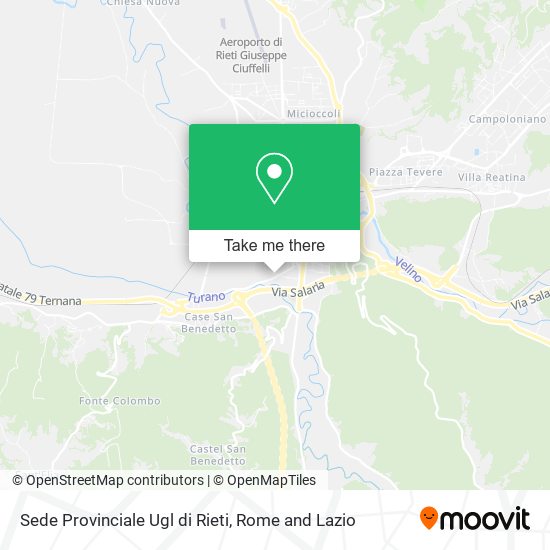 Sede Provinciale Ugl di Rieti map