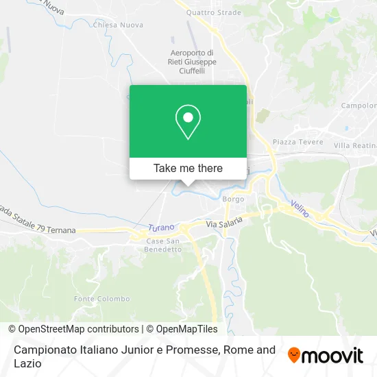Italian Junior and Promises Championship map