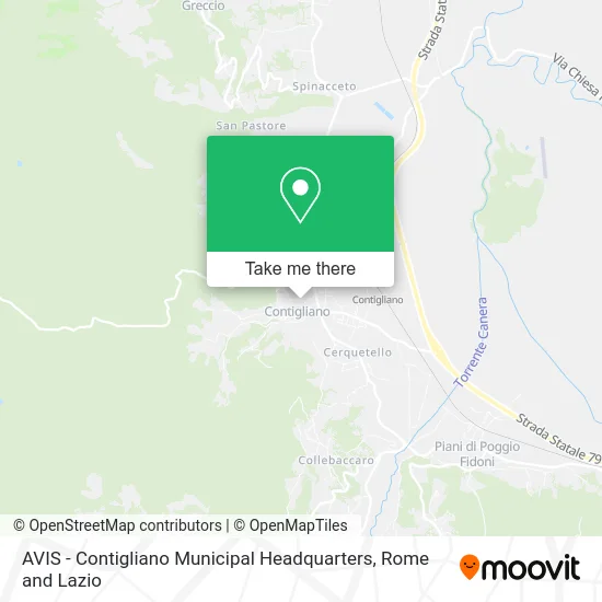 AVIS - Contigliano Municipal Headquarters map