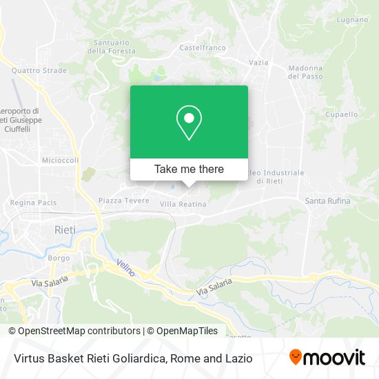 Virtus Basket Rieti Goliardica map