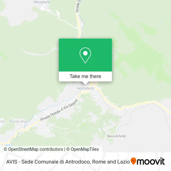AVIS - Municipal Office of Antrodoco map