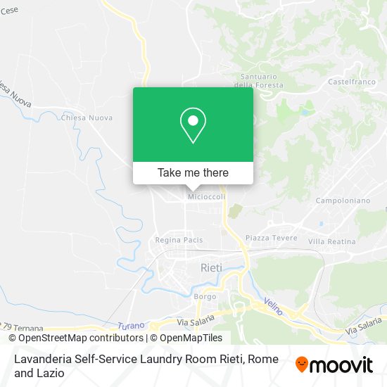 Lavanderia Self-Service Laundry Room Rieti map