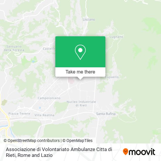 Associazione di Volontariato Ambulanze Citta di Rieti map
